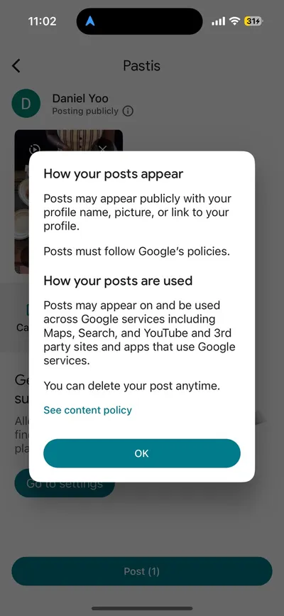 Uploading a photo to Google Maps, and the world